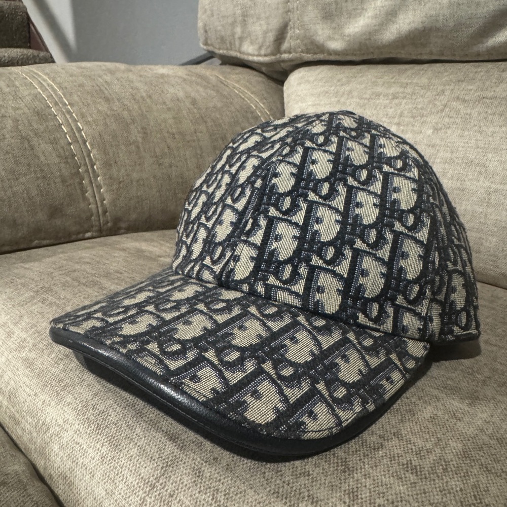 Men's Dior Designer Monogram Cap - Blue